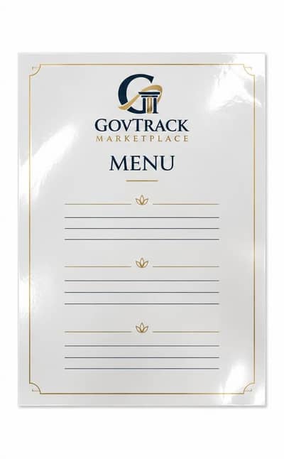 Menu A4 personnalisé avec lamination