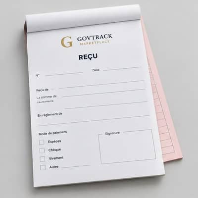 Carnet de reçus autocopiant