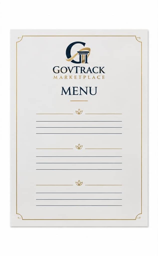 Menu A4 standard personnalisé