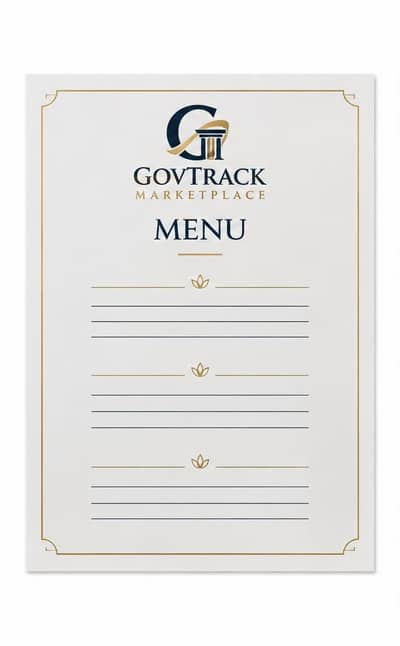 Menu A4 standard personnalisé