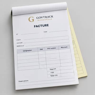 Carnet de factures autocopiant